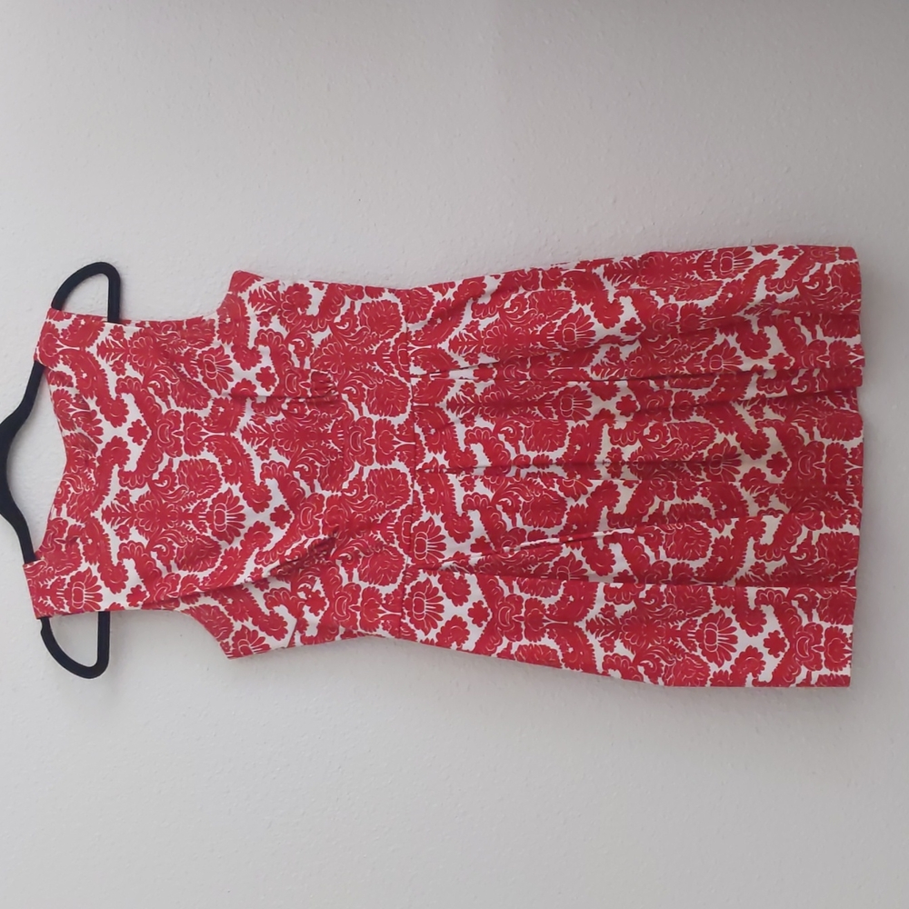 Closet London red print dress size 14